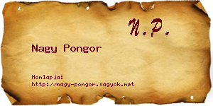 Nagy Pongor névjegykártya